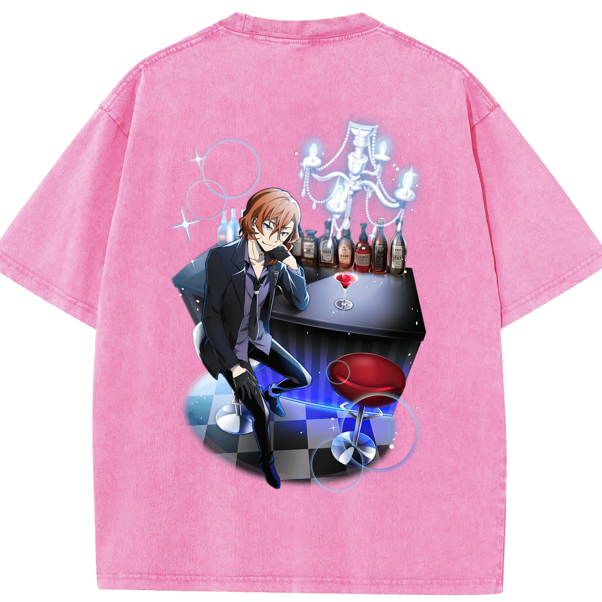 （画像用） 文豪ストレイドッグス Bungo Stray Dogs 綿100% ヴィンテージ風 半袖Tシャツ（背面プリント）